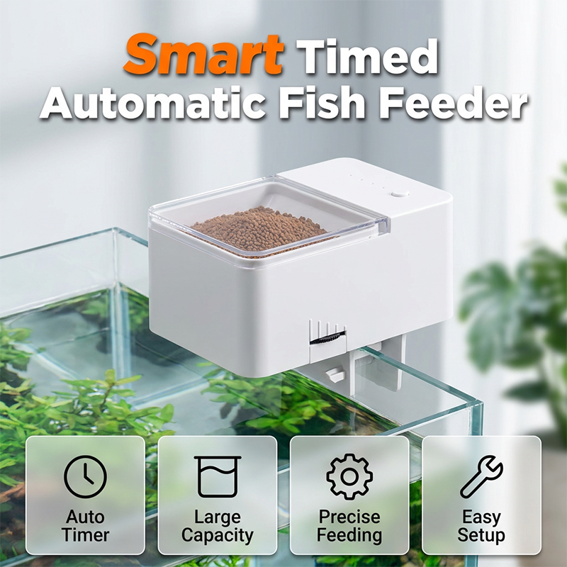 🐠 50% DE DESCONTO – Alimentador Automático para Peixes com Temporizador | Até 30 dias de autonomia, ideal para tutores ocupados 😴