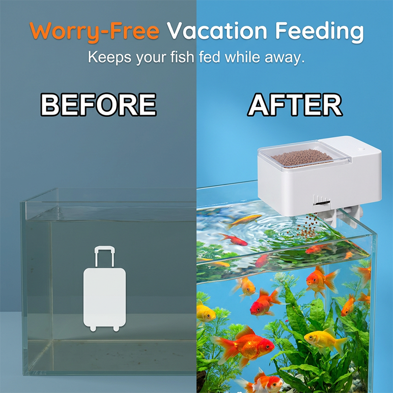 🐠 50% DE DESCONTO – Alimentador Automático para Peixes com Temporizador | Até 30 dias de autonomia, ideal para tutores ocupados 😴