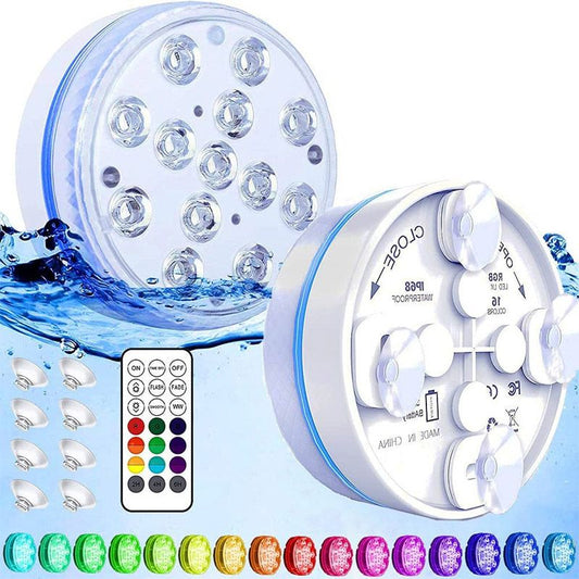 💡 50% DE DESCONTO – Luzes LED Submersíveis para Piscina com Controlo RF | Efeitos de cores, fáceis de instalar & impermeáveis