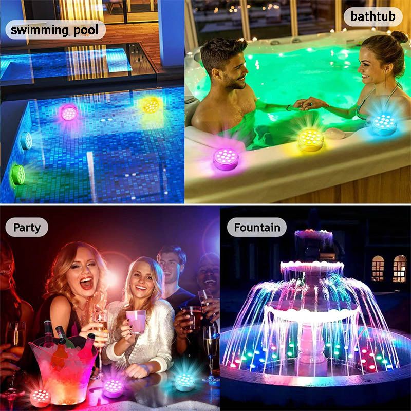 💡 50% DE DESCONTO – Luzes LED Submersíveis para Piscina com Controlo RF | Efeitos de cores, fáceis de instalar & impermeáveis