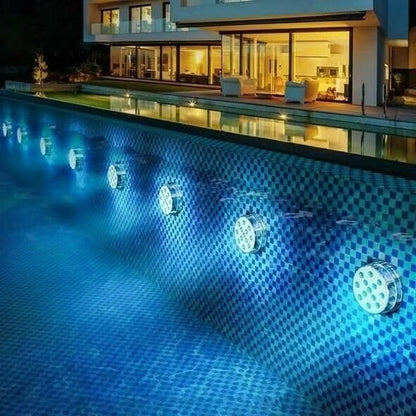 💡 50% DE DESCONTO – Luzes LED Submersíveis para Piscina com Controlo RF | Efeitos de cores, fáceis de instalar & impermeáveis