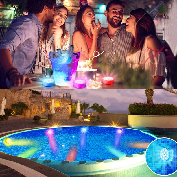 💡 50% DE DESCONTO – Luzes LED Submersíveis para Piscina com Controlo RF | Efeitos de cores, fáceis de instalar & impermeáveis