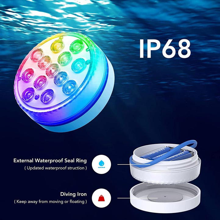 💡 50% DE DESCONTO – Luzes LED Submersíveis para Piscina com Controlo RF | Efeitos de cores, fáceis de instalar & impermeáveis