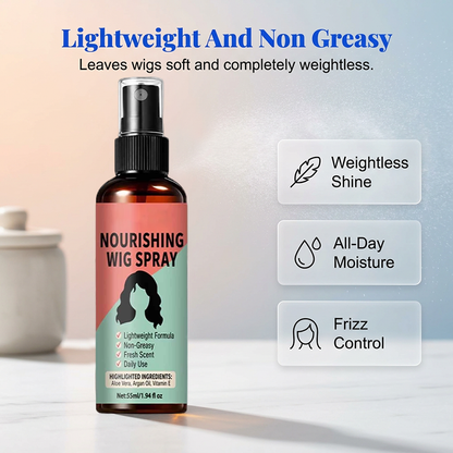 ✨ 50% DE DESCONTO – Spray Leve para Peruca com Nutrição sem Enxágue | Revitaliza, fácil aplicar & sem resíduos 🧖‍♀️
