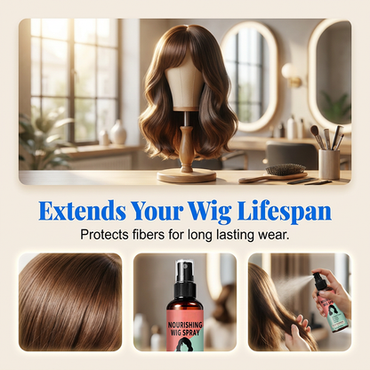 ✨ 50% DE DESCONTO – Spray Leve para Peruca com Nutrição sem Enxágue | Revitaliza, fácil aplicar & sem resíduos 🧖‍♀️
