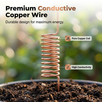 🌿 50% DE DESCONTO – Estacas para Plantas com Antena Espiral de Cobre | Promove crescimento, duráveis & ideais para jardim 🔥