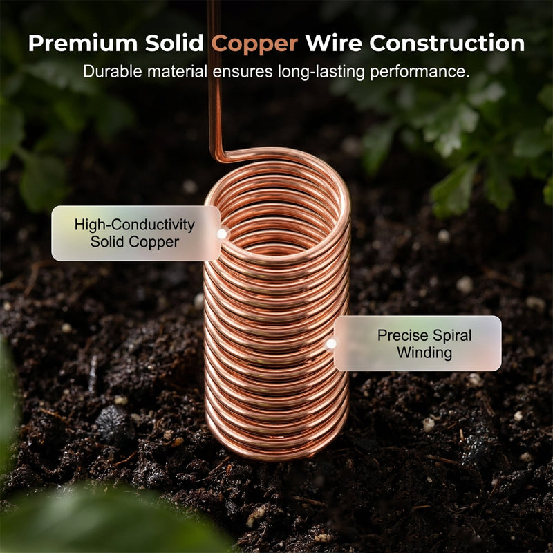 🌿 50% DE DESCONTO – Estacas para Plantas com Antena Espiral de Cobre | Promove crescimento, duráveis & ideais para jardim 🔥
