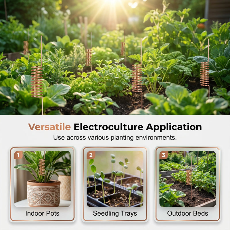 🌿 50% DE DESCONTO – Estacas para Plantas com Antena Espiral de Cobre | Promove crescimento, duráveis & ideais para jardim 🔥