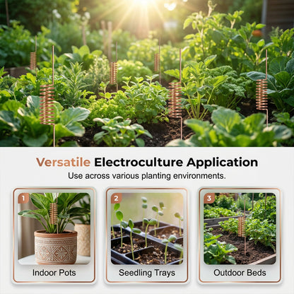 🌿 50% DE DESCONTO – Estacas para Plantas com Antena Espiral de Cobre | Promove crescimento, duráveis & ideais para jardim 🔥