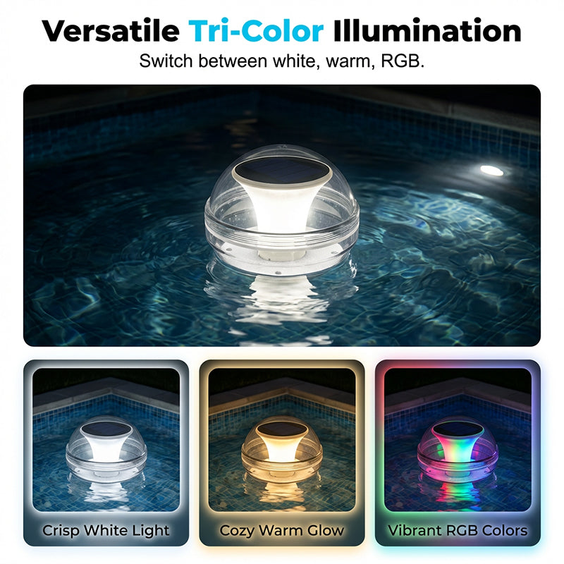 💡 50% DE DESCONTO – Luz Solar Flutuante para Piscina | Ilumina, decora & automática 🌊