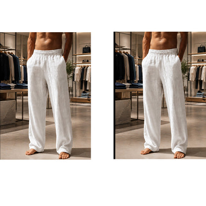 👖 50% DE DESCONTO – Calças Casuais de Linho para Homem | Leves, confortáveis & ideais para o verão
