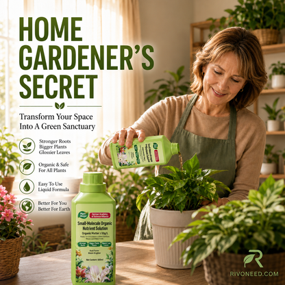 🌱 50% DE DESCONTO – Solução Nutriente Orgânica para Plantas | Promove crescimento, suave para mudas & absorção rápida