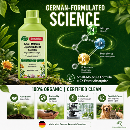 🌱 50% DE DESCONTO – Solução Nutriente Orgânica para Plantas | Promove crescimento, suave para mudas & absorção rápida