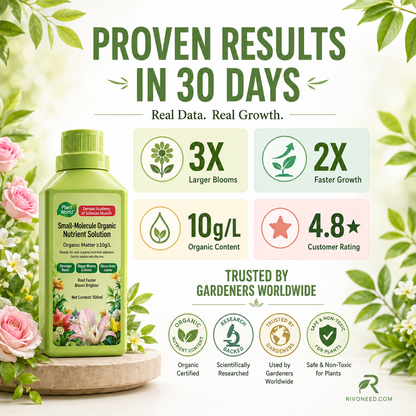 🌱 50% DE DESCONTO – Solução Nutriente Orgânica para Plantas | Promove crescimento, suave para mudas & absorção rápida