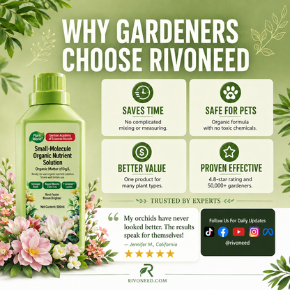 🌱 50% DE DESCONTO – Solução Nutriente Orgânica para Plantas | Promove crescimento, suave para mudas & absorção rápida
