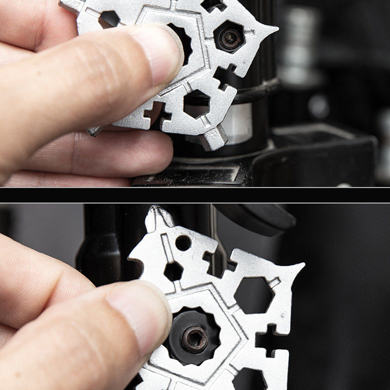 🔧 50% DE DESCONTO – Chave Multifunção 23 em 1 Forma de Floco de Neve | Compacta, versátil & prática para reparos