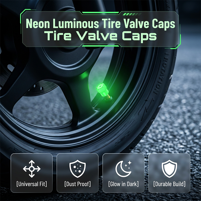 🚗 50% DE DESCONTO – Tampa de Válvula de Pneu Universal Luminosa | Visível à noite, fácil instalação & segurança extra