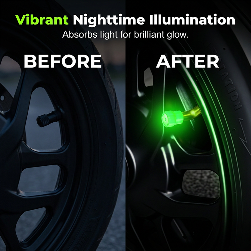 🚗 50% DE DESCONTO – Tampa de Válvula de Pneu Universal Luminosa | Visível à noite, fácil instalação & segurança extra