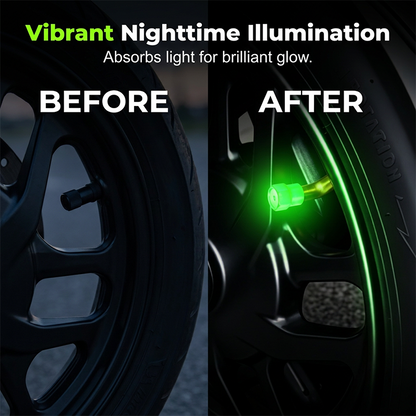 🚗 50% DE DESCONTO – Tampa de Válvula de Pneu Universal Luminosa | Visível à noite, fácil instalação & segurança extra