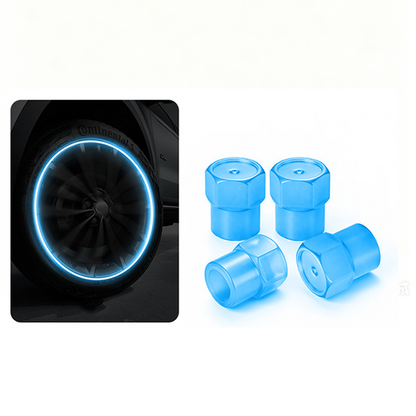 🚗 50% DE DESCONTO – Tampa de Válvula de Pneu Universal Luminosa | Visível à noite, fácil instalação & segurança extra
