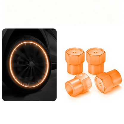 🚗 50% DE DESCONTO – Tampa de Válvula de Pneu Universal Luminosa | Visível à noite, fácil instalação & segurança extra