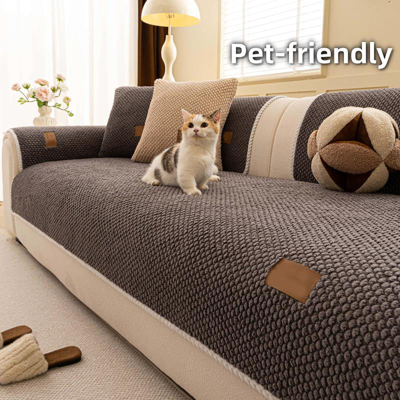 🛋️ 50% DE DESCONTO – Capa Antiderrapante para Sofá | Extra macia, lavável, resistente a arranhões & amiga dos pets 🐾