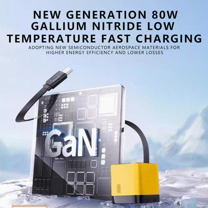 🔋 50% DE DESCONTO – Carregador Rápido 80W com Cabo Type-C Retrátil de 80cm | Potente, compacto & ideal para viagens