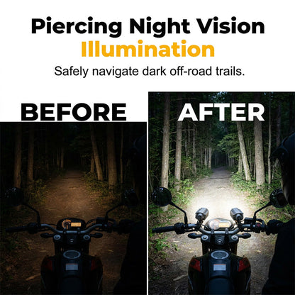 🏍️ 50% DE DESCONTO – Farol Auxiliar LED Universal para Moto | Duas cores, iluminação potente & fácil instalação