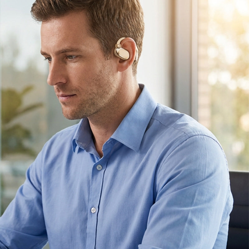 🎧 50% DE DESCONTO – Auscultadores Wireless Abertos com Ajuste Confortável | Leves, sem pressão & som ambiente natural