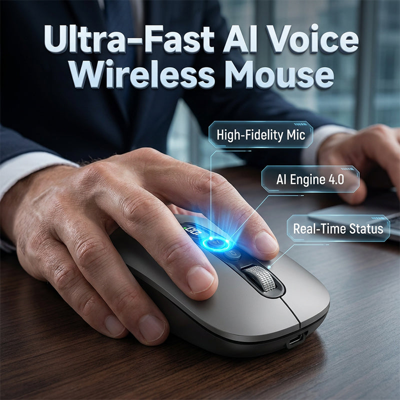 🖱️ 50% DE DESCONTO – Rato Sem Fios com Voz Inteligente AI | Comando por voz, prático & inovador 💬⏳