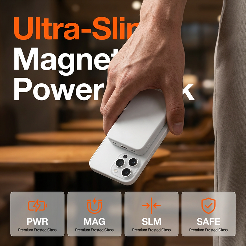 🔋 50% DE DESCONTO – Power Bank Magnético 3 em 1 com Cabos Duplos | Carregamento sem fios, portátil & ideal para viagens