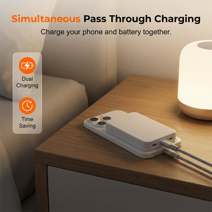 🔋 50% DE DESCONTO – Power Bank Magnético 3 em 1 com Cabos Duplos | Carregamento sem fios, portátil & ideal para viagens