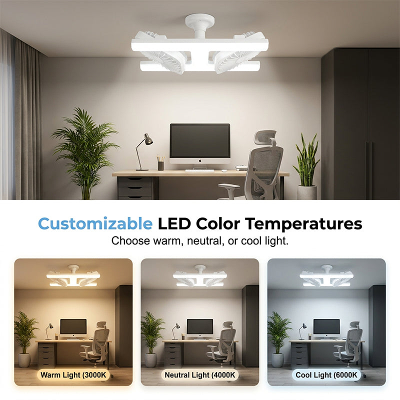 💡 50% DE DESCONTO – Ventilador de Teto Duplo com Luz LED | Design moderno, controle remoto & ideal para sala e quarto 🌬️✨