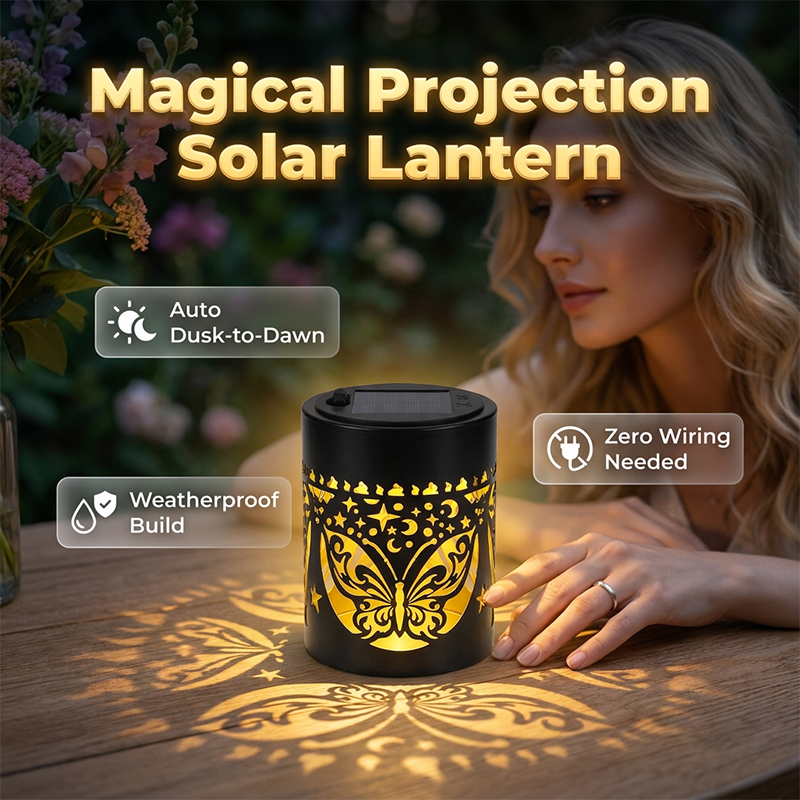 🌙 50% DE DESCONTO – Lâmpada Solar Projetora de Sombras para Exteriores | Decoração noturna, energia solar & fácil instalação ✨🌿