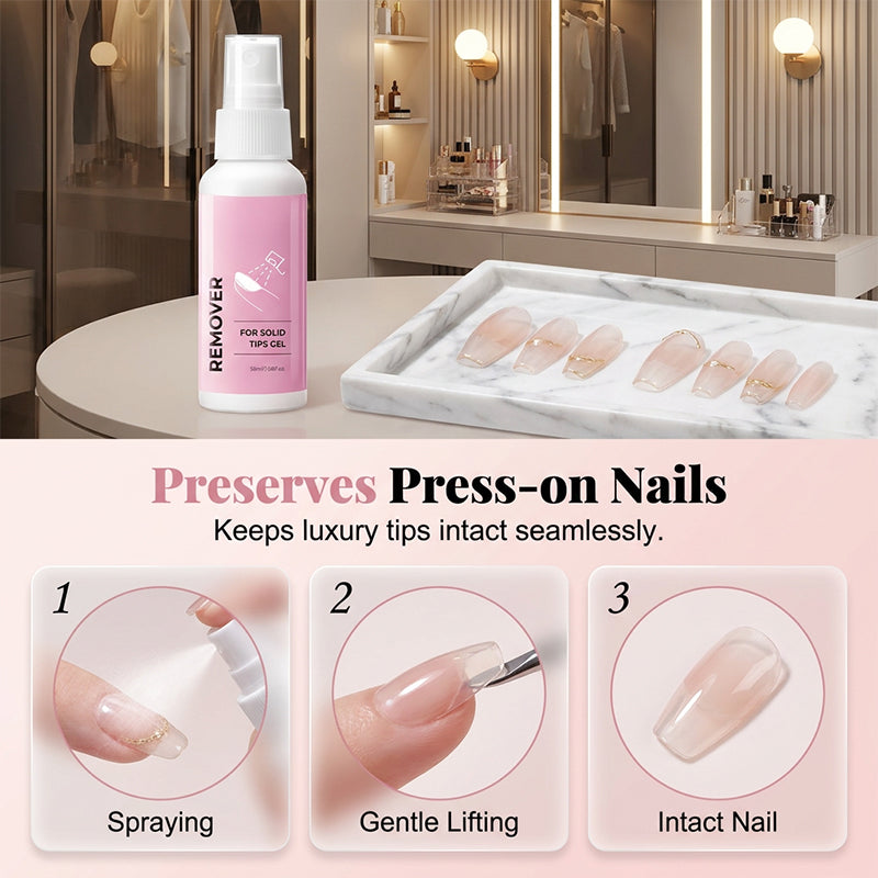 💅 50% DE DESCONTO – Spray Removedor de Adesivo para Unhas Postiças | Remove resíduos sem danificar, fácil aplicação & prática