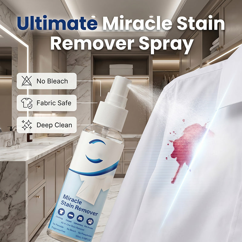✨ 50% DE DESCONTO – Spray Removedor de Manchas Milagroso | Remove manchas， difíceis, ação rápida & fácil aplicação