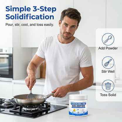 🍳 50% DE DESCONTO – Solidificador Instantâneo para Óleo de Cozinha | Transforma óleo em sólido, fácil descarte & prático 🧊♻️