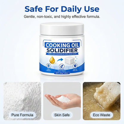 🍳 50% DE DESCONTO – Solidificador Instantâneo para Óleo de Cozinha | Transforma óleo em sólido, fácil descarte & prático 🧊♻️