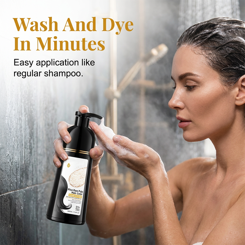 🖤 50% DE DESCONTO – Shampoo Tintura Instantânea para Cabelos Brancos | Cobertura rápida, cor intensa & fácil aplicação 💇‍♀️✨