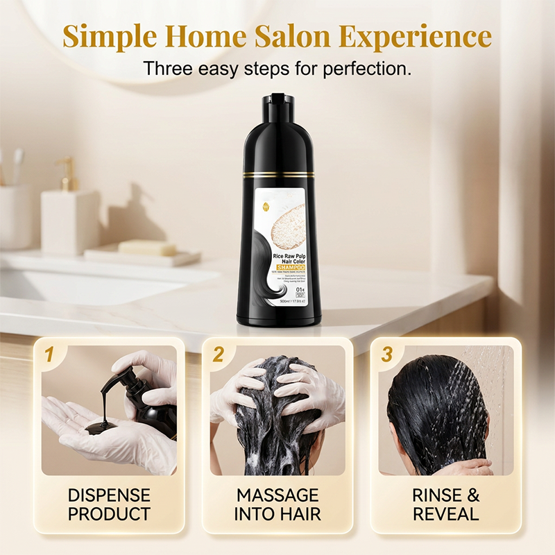 🖤 50% DE DESCONTO – Shampoo Tintura Instantânea para Cabelos Brancos | Cobertura rápida, cor intensa & fácil aplicação 💇‍♀️✨