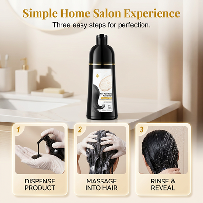 🖤 50% DE DESCONTO – Shampoo Tintura Instantânea para Cabelos Brancos | Cobertura rápida, cor intensa & fácil aplicação 💇‍♀️✨