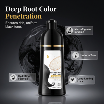 🖤 50% DE DESCONTO – Shampoo Tintura Instantânea para Cabelos Brancos | Cobertura rápida, cor intensa & fácil aplicação 💇‍♀️✨