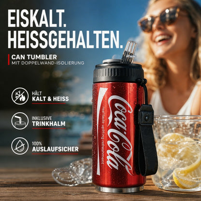 🥤 50% DE DESCONTO – Copo Isolado de Parede Dupla em Aço Inoxidável | Formato de lata de cola, mantém a temperatura & durável ✨🧊
