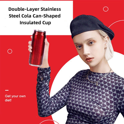 🥤 50% DE DESCONTO – Copo Isolado de Parede Dupla em Aço Inoxidável | Formato de lata de cola, mantém a temperatura & durável ✨🧊