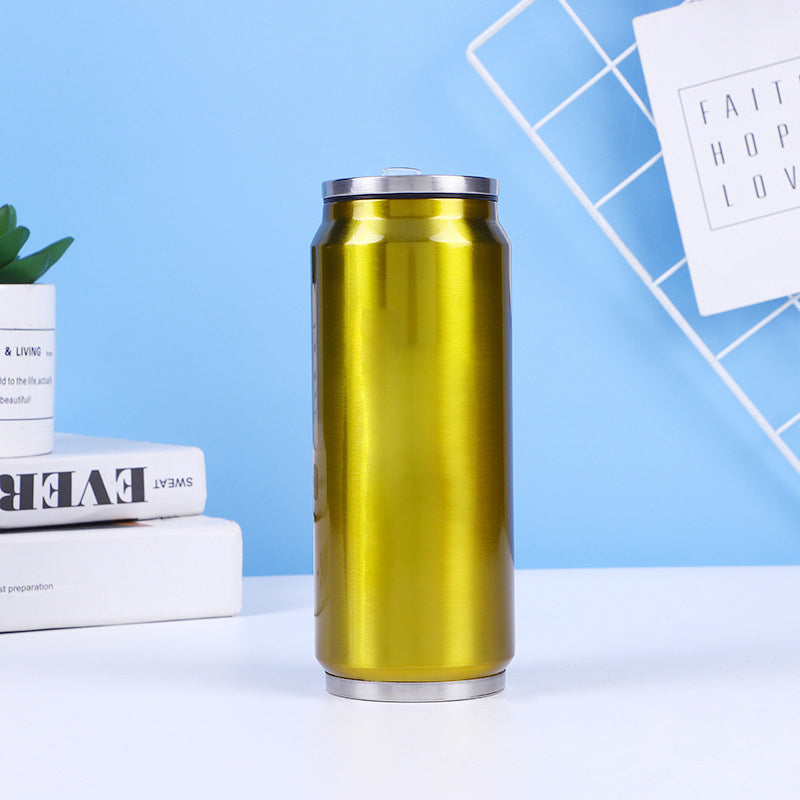 🥤 50% DE DESCONTO – Copo Isolado de Parede Dupla em Aço Inoxidável | Formato de lata de cola, mantém a temperatura & durável ✨🧊