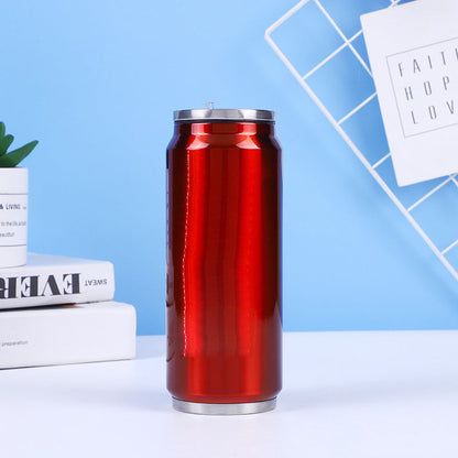 🥤 50% DE DESCONTO – Copo Isolado de Parede Dupla em Aço Inoxidável | Formato de lata de cola, mantém a temperatura & durável ✨🧊