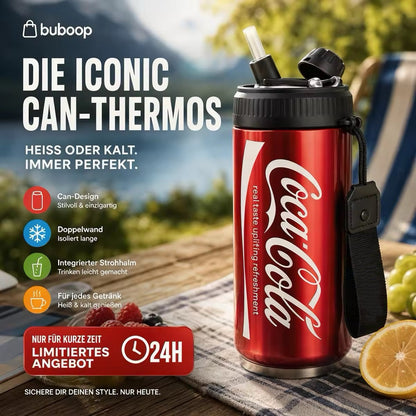 🥤 50% DE DESCONTO – Copo Isolado de Parede Dupla em Aço Inoxidável | Formato de lata de cola, mantém a temperatura & durável ✨🧊