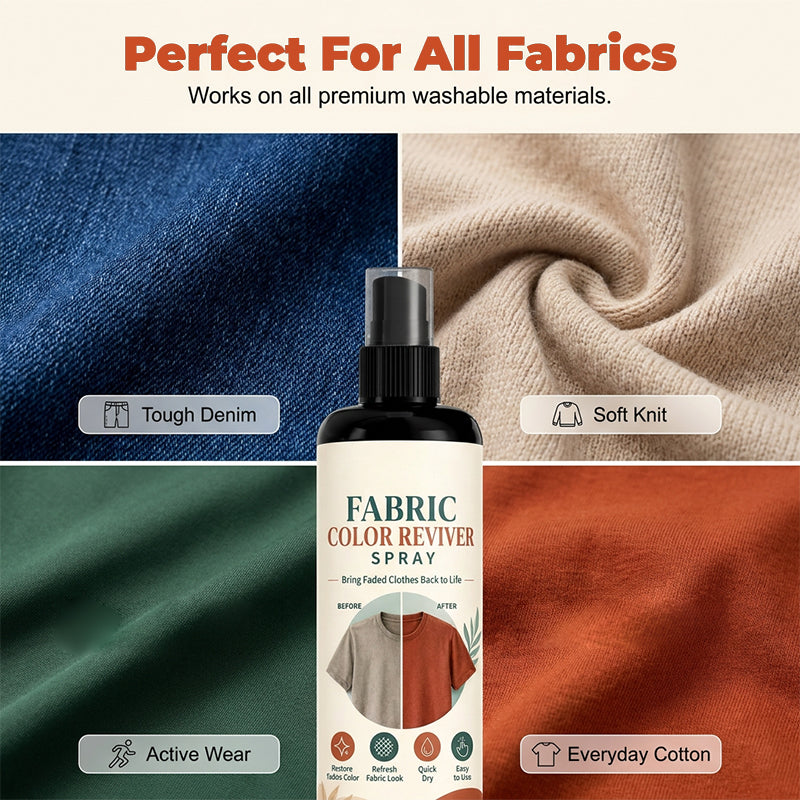 👕 50% DE DESCONTO – Spray Revigorador de Cores para Roupas Desbotadas | Restaura cores, fácil aplicação & prolonga a vida dos tecidos ✨🧵