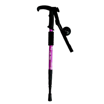 ⛰️ DESCONTO DE 50% POR TEMPO LIMITADO! ✨ Bastão de caminhada ajustável em liga de alumínio – Resistente, com amortecimento de choques, leve 🌲