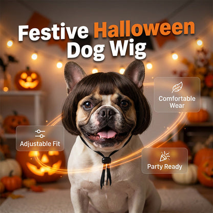 🎭 50% DE DESCONTO – Conjunto de Peruca Divertida para Pets | Último dia de oferta – apenas £9.99! Hilário, fácil de colocar & ideal para fotos 🐱✨